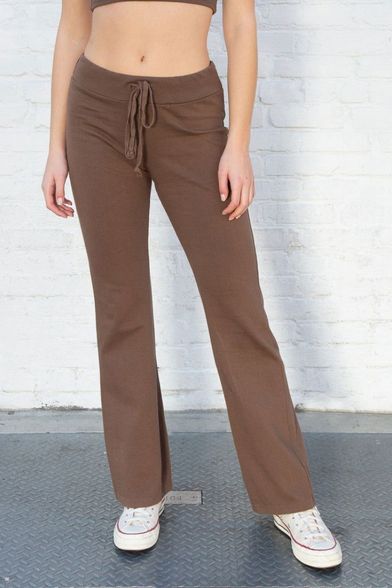 Pantalon Brandy Melville Hillary Yoga Chocolat | IQW-33584573